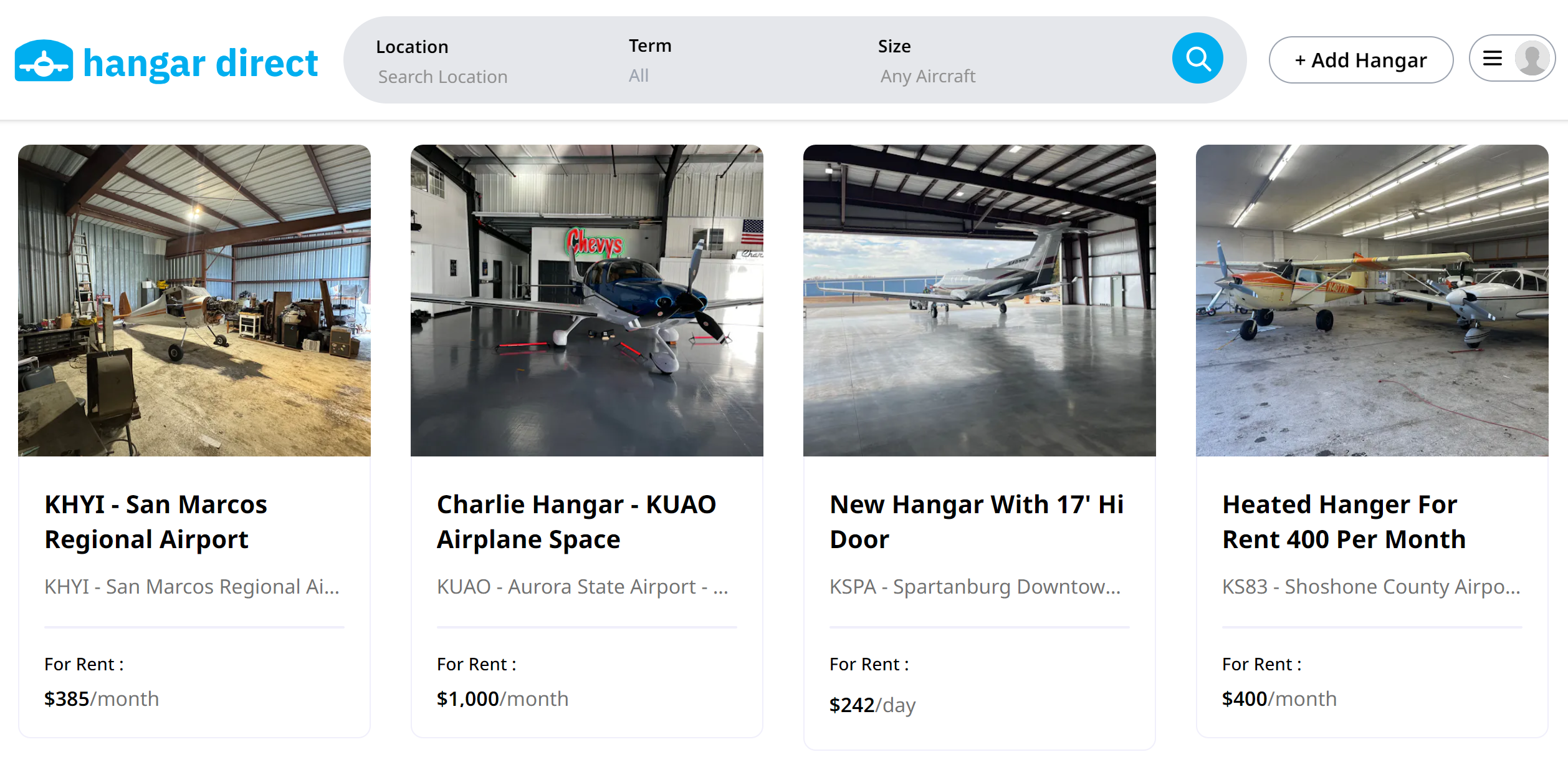 hangar Simplify Hangar Rentals